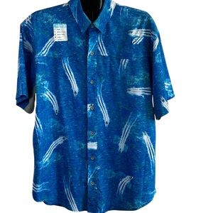 Reel Legends Mariner ll Performance Fishing shirt Aerial Ocean print UPF 50